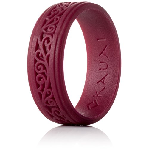 KAUAI Silicone Wedding Rings for Men. Elegant. Timeless. Leading Brand for Comfort & Design in Mens Bands. Active Crossfit Workout Gym Band. Classic Unisex Couples Ring