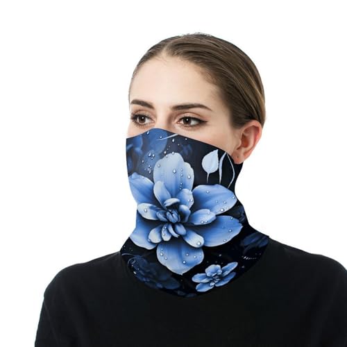 Neck Gaiter Face Mask Men Women, Bohemian Lotus Flower Face Mask Scart Cover for Dust Wind Sun Protection4