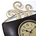 Westclox 10-Inch Cappuccino Wall Clock - Stylish Coffee Cup Design with Quartz Movement, Large Modern Kitchen Clock, Easy to Read, Home and Office Decor, Battery Operated, Black/Gold