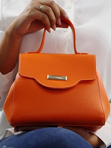 Bolsa Tote Feminina Com Alça de Mão e Transversal Removível (laranja)