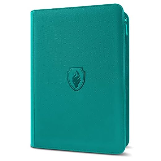 Fabmaker 9 Pocket Card Binder, Premium 360 Pockets Trading Card Binder, Durable PU Zip Binder for Cards, Side Loading Card Folders, Sleek Card Book, Card Album for MTC, TCG, Game Cards, Sports Cards