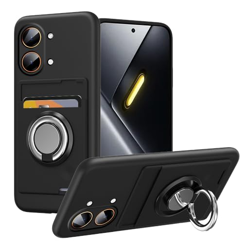 �Ή� Xiaomi POCO X8 Pro Max/Redmi Turbo 5 Max �P�[�X �J�[�h���[ �����O�t�� �V���R�� �V���I�~POCO X8 Pro Max �X�}�z�P�[�X �X�^���h�@�\ 360°��]�����O �ϋv ����~�� �K