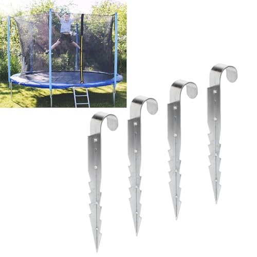 Kit d'ancrage de trampoline anti-tempête avec piquets de sol en acier galvanisé
