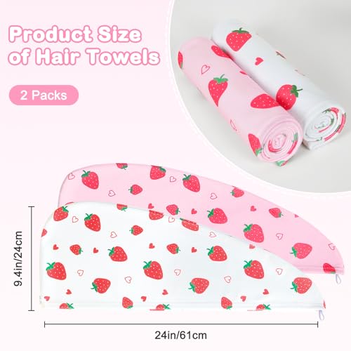Image of FIOBEE Microfiber Hair Towel Wrap for Kid Girls Rapid Drying Hair Turbans