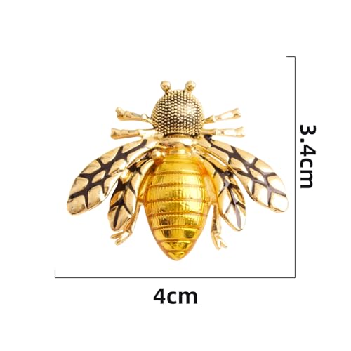 4/12 PCS 4 Pattern Insects Brooches Lapel Pins Crystal Insect Themed Insect Brooches for Women2