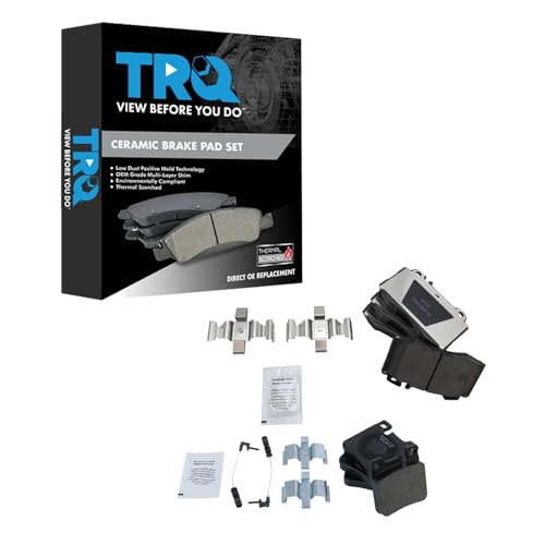 Image of TRQ Front and Rear Brake Pad Set Ceramic Hardware