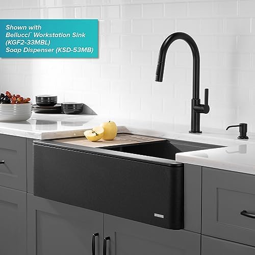 Kraus KPF-2820MB Oletto Single Handle Pull-Down Kitchen Faucet, 17 Inch, Matte Black — view 10