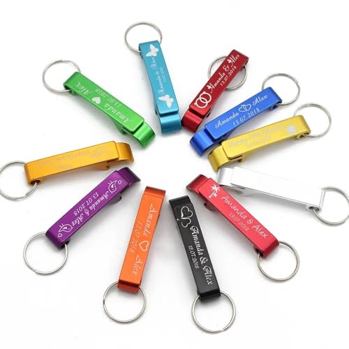 Porte-clés décapsuleur personnalisé avec gravure laser haute précision - Finition Métal Premium