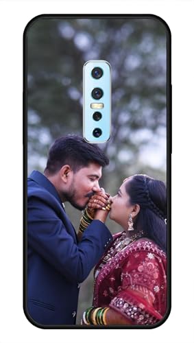 Image of NDCOM for Customised Vivo V17 Pro Back Cover | Pop up Friendly Vivo V17 Pro Phone Case | V17 Pro Mobile Cover DIY Personalised Photo Design | Customized Gift Custom Text Name Printed Glass Case