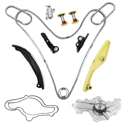 3.5 Ecoboost Timing Chain Kit with with Water Pump AT4Z6268A Fits 2011-2019 Ford Explorer Edge Taurus Flex 3.5L 3.7L, Lincoln MKS MKX MKZ OE# AT4Z6268B cadena de tiempo kit