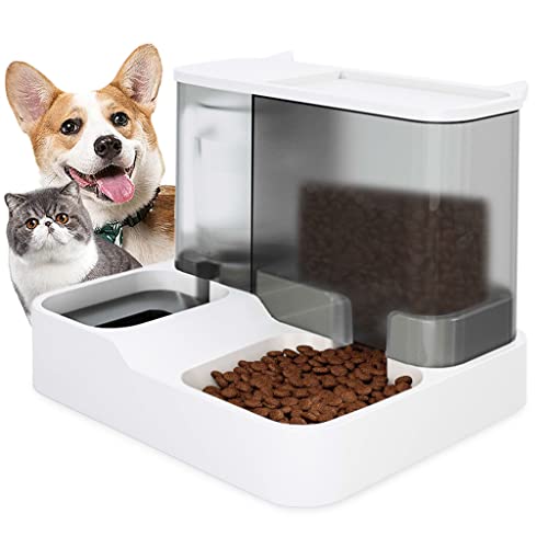 Qpets Polypropylene 2 In 1 Automatic Food Feeder And Water Dispen...