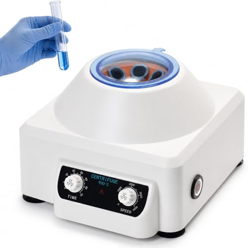 Lab Centrifuge Machine Lab Benchtop Centrifuges 6X10ml 4000RPM 1685xg Centrifugal Force with 0-60min Timer for Lab School Science Plasma Research