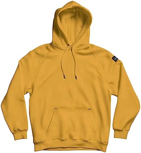 CLOMOD Men's Hoodie Blank Spicy Mustard Yellow size L at Amazon Men's  Clothing store