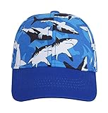 Basecap Schirmmütze Baby Baseball Cap Cartoon Schatten Jungen Mädchen Jungen Mädchen Stoffdruck Sonnenhut Sonnenschutz Kinderhut Stoffdruck Schwarzer Hai 4-8 Jahre Alt