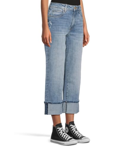 KUT from the Kloth Women's Petite Sienna High Rise Straight Leg-roll Up 5"2