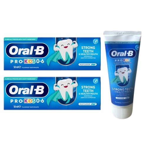 OralB Pro Kids 0-6 Years Mild Flavor Fluoride Toothpaste, 100ml (2 x 50ml)
