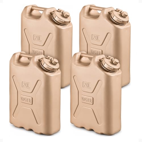 Scepter 4 Pack Military Style Water Container for Camping, Sand, 5 Gallon - image 1