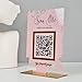 Pahdecor Customizable Acrylic Social Media QR Code Sign for Small Business Owners Display Your Instagram and TikTok Usernames and Get Social with