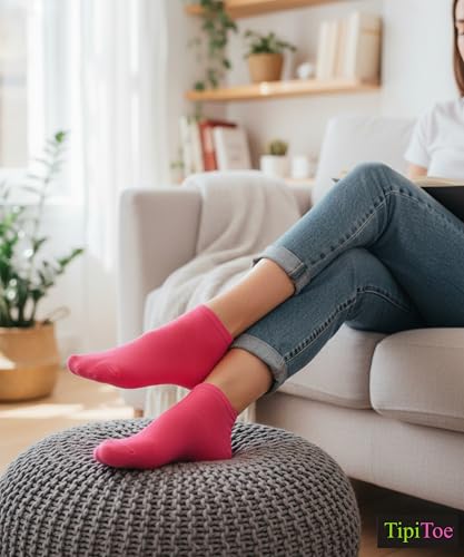 Image of Tipi Toe Women's 20 Pack Colorful Low Cut Socks - Lightweight, Breathable Design for All-Day Comfort Sizes 9-11 /10-13