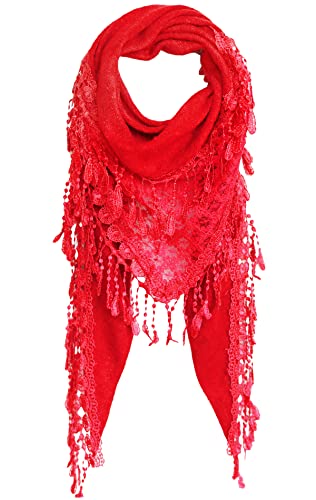 KMystic Lace Triangle Sheer and Winter Scarf