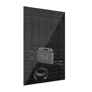 VALE Balkonkraftwerk Bifazial 450 Wp Full Black - Marstek-M2-800 Wechselrichter - Solaranlage - Hochwertiges Solarpanel Set - 5m AC-Kabel