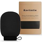 Korean Exfoliating Mitt, Korintin 1Pcs Exfoliating Body Gloves Clean Dead Skin at Home, Great for Sp