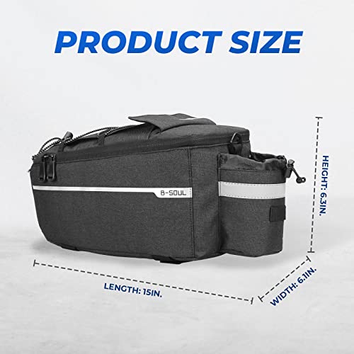 Dawot Bike Rear Rack Bag, 10L Waterproof Bicycle Trunk Pannier Rear Seat Bag Water Resistant Cycling Bike Seat Cargo Carrier Pouch With Insulated Inner Backseat Storage Luggage Saddle Shoulder Bag For Warm Or Cold Items #TOP1