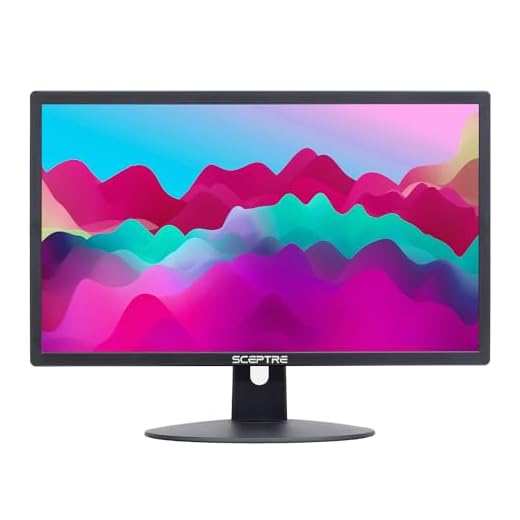 Sceptre 22-Inch 75Hz 1080p LED Monitor HDMI VGA Build-in Speakers, Brushed Black 2019 (E225W-19203S),Metal Black
