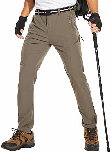NATUVENIX Hiking Pants for Men, Quick Dry Travel Pants Men for Stretch Work Pants Lightweight Outdoor Pants Water-Resistant