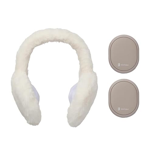 【テレビで紹介されました】Life on Products ライフオンプロダクツ 耳まであたたかいイヤマフ付使い捨てないシェアカイロ LCAEA015 (モカ) ふわふわ 3WAY 折りたたみ 瞬間発熱のサムネイル