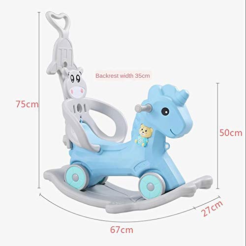 YWSZJ Baby Ride on Toys 2 In 1 Kinder Schaukelpferd Kinderwagen Kinder Schaukelstuhl Reiten Pferd Kinderzimmer Kleinkind… – Bild 3