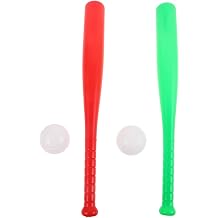 Luxshiny 2 Sets Baseball Bat Outdoor Lightweight Soft Plastic Training Bat for Boys Parent Activities Backyard Beach Play