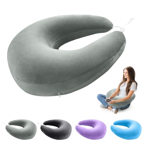 CEWROM Ergonomisches Crealis-Kissen Schoßkissen Lesekissen Tragbar Häkelkissen Stützkissen Leicht Ergonomisches Gaming Armkissen für Lesen Spielen Arbeiten und Häkeln (Grau)