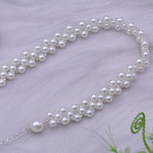 azaleas Women's Pearls Bridal Bridesmaid Dresses Sash Belts,Beaded Wedding Belt Bridal Belts Ivory (S398-ivory)3
