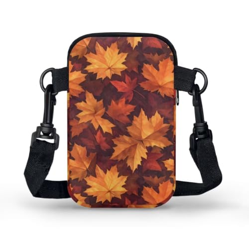 Image of Hawaiian Tribal Small Crossbody Bags for Women Cell Phone Bag Purse, Sea Turtle Zipper Sling Purses Shoulder Bag