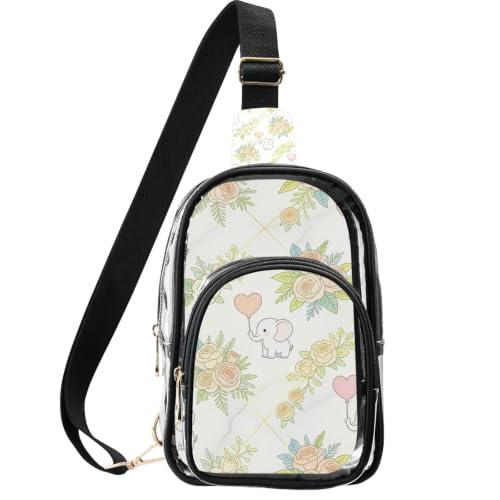 Bolso cruzado transparente ligero y resistente al desgaste para el día a día