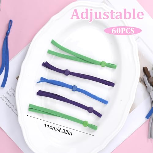 60 Stück Welpenhalsband, 12 Farben Welpen ID Halsbänder Einstellbar Kitten Halsbänder Welpenhalsbänder für Züchter Identification Bandschnur für Neugeborene Welpen Kätzchen Haustiere, 11 cm