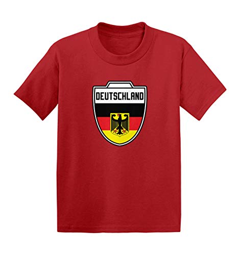 Deutschland - Country Soccer Crest Infant/Toddler Cotton Jersey T-Shirt (Red, 2T) #TOP10