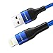 Price comparison product image ATUMTEK iPhone Lead Charger Cable Lightning to USB Nylon Braided Charging Wire Cord for iPhone 11, iPhone XR, iPhone SE, XS Max X 8 7 6s Plus iPad iPod AirPods-[Apple MFi Certified, 2M, 6.5ft, Blue]