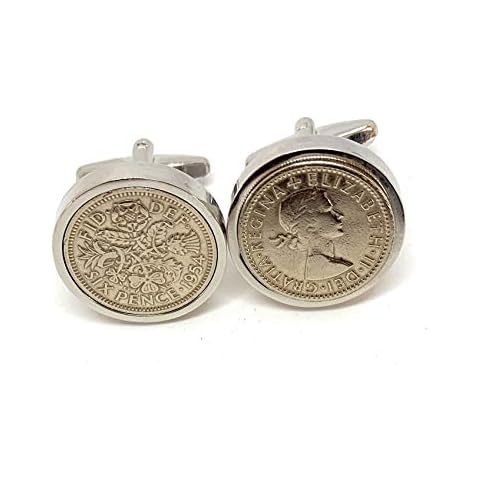 Premium 1954 Lucky Sixpence Cufflinks for 71st Birthday Cover