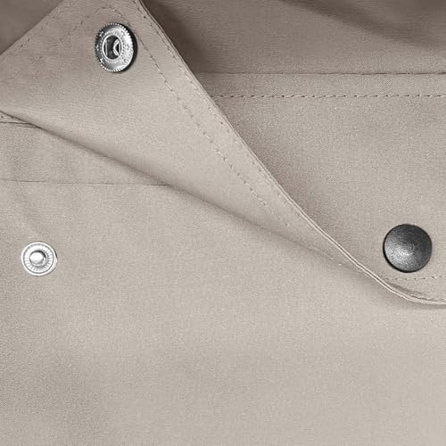Veste de pluie longue imperméable à capuche avec fermeture éclair - 6