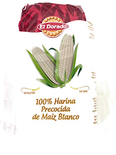 Harina de maíz blanco 100% pre-cocida y sin gluten El Dorado 1kg by Kaptalanshop