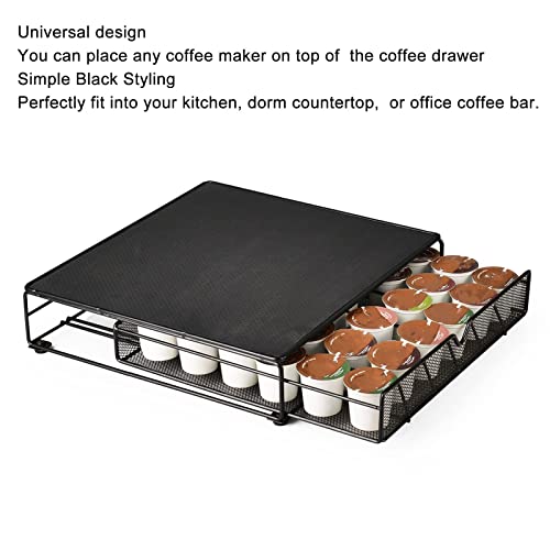 Coffee Pod Storage Drawer Coffee Capsule Drawer Coffee Maker Holder for K Cup for for Caffitaly YZ1320 Black Easy to Clean
