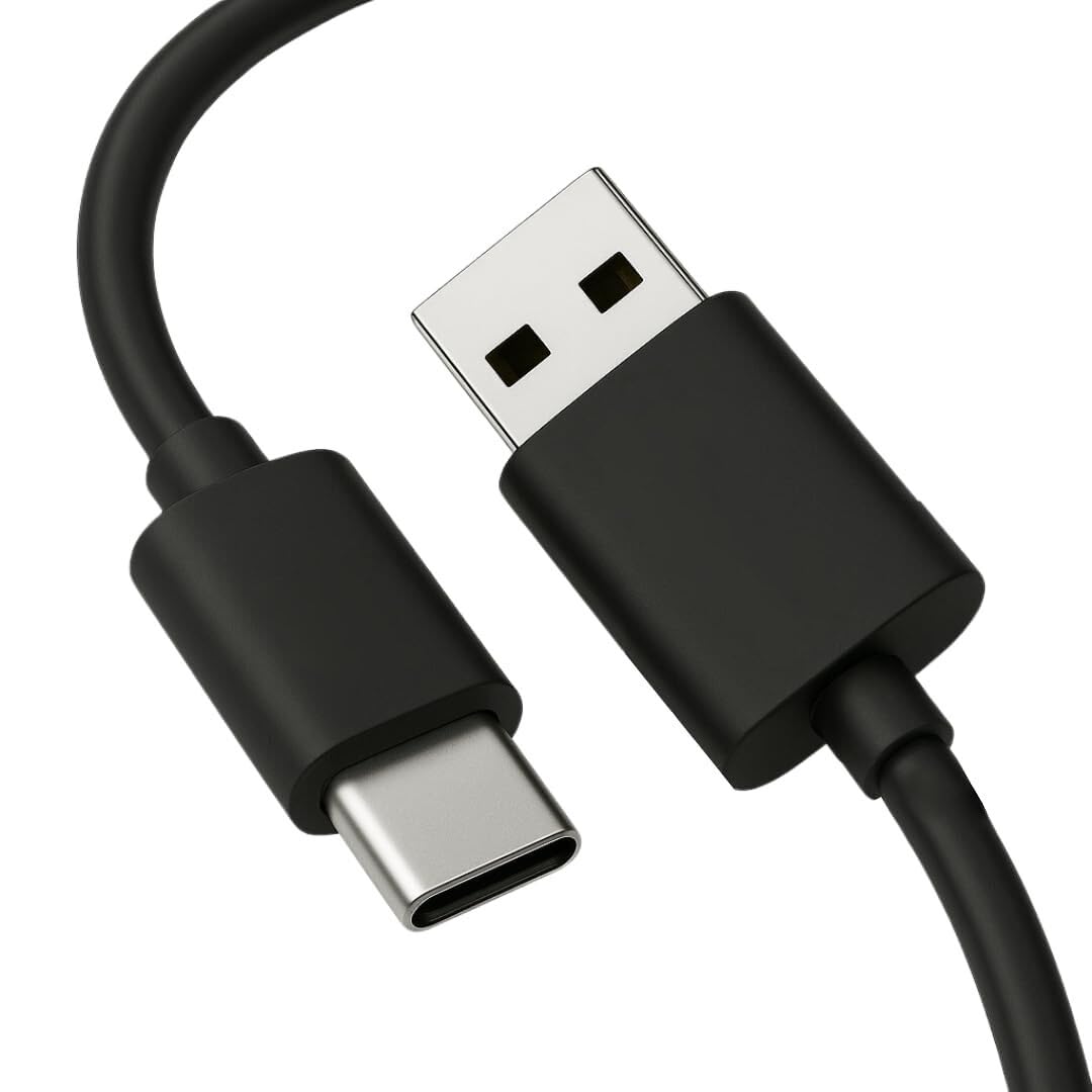 45W Type-C USB Cable for Sam-Sung Galaxy A30 / A 30 Charging Cable Original Like Fast Charger Cable | Quick Data Sync Type C to USB-A Cable (4 Amp, 1 Meter, TCB18, Black)