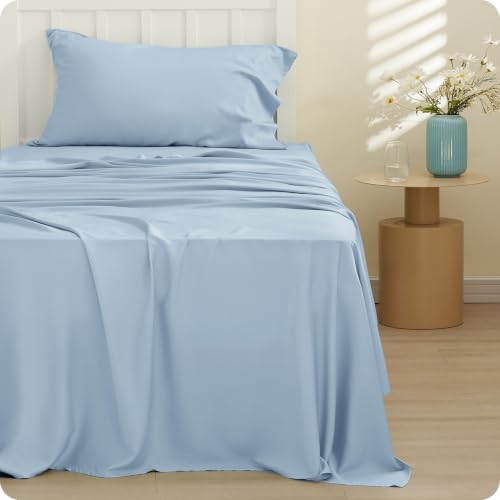 Image of Bedsure PureWoven 100% Rayon Derived from Bamboo, Twin Bed Sheets, 3 Pieces