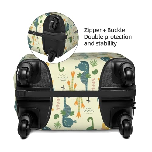Seahorse Luggage Cover TSA Approved Stylish Dust and Scratch Resistant Luggage Case Protector Washable Elasticated Luggage Covers for Kids and Adults4