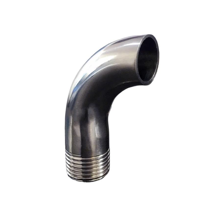 Coude 90 degré 57mm fileté 2 BSPT inox 304 pour brassage de bière maison