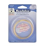 Beadalon German Style Wrapping Wire, Square, Tarnish Resistant Brass, 20 Gauge, 2 m / 6.5 ft