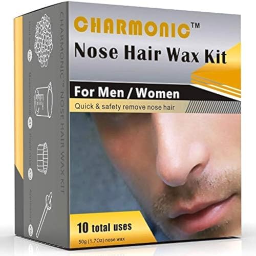 Nose Wax Kit, Nose Hair Wax Kit with 20 Applicators, Quick & Painless Nose Waxing Kit for Men and Women, Nose Hair Remover Kits Used 10 Times Usage