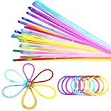 [CINECE] ライトスティック ケミカルライト 蛍光 光るブレスレット 発光ネックレス 応援スティック 接続ジョイント付き コンサート イベント 8色 (50pcs)